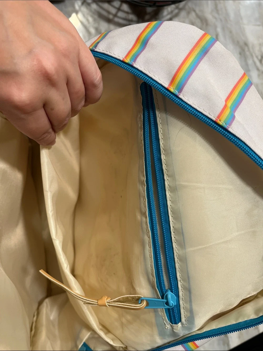 Moriah Elizabeth full size rainbow backpack